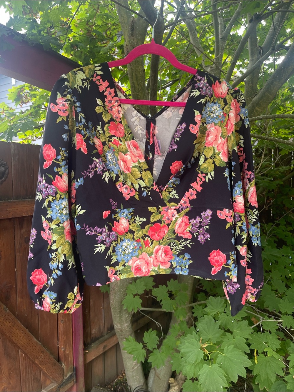 Vixen Black Floral Bawdy Top 3x
